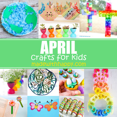 April Crafts For Kids - 20 Crafts and Printables