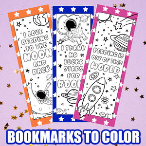 Space Bookmarks To Color