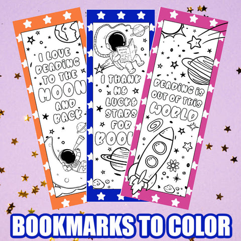 Space Bookmarks To Color