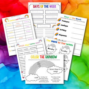 Rainbow Days of the Week Worksheets