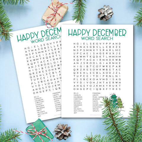 December Word Search