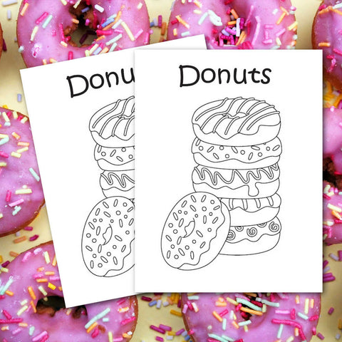 Donut Coloring Page