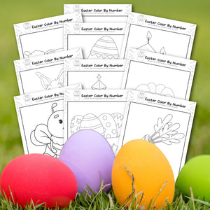 Easter Color By Number Worksheets