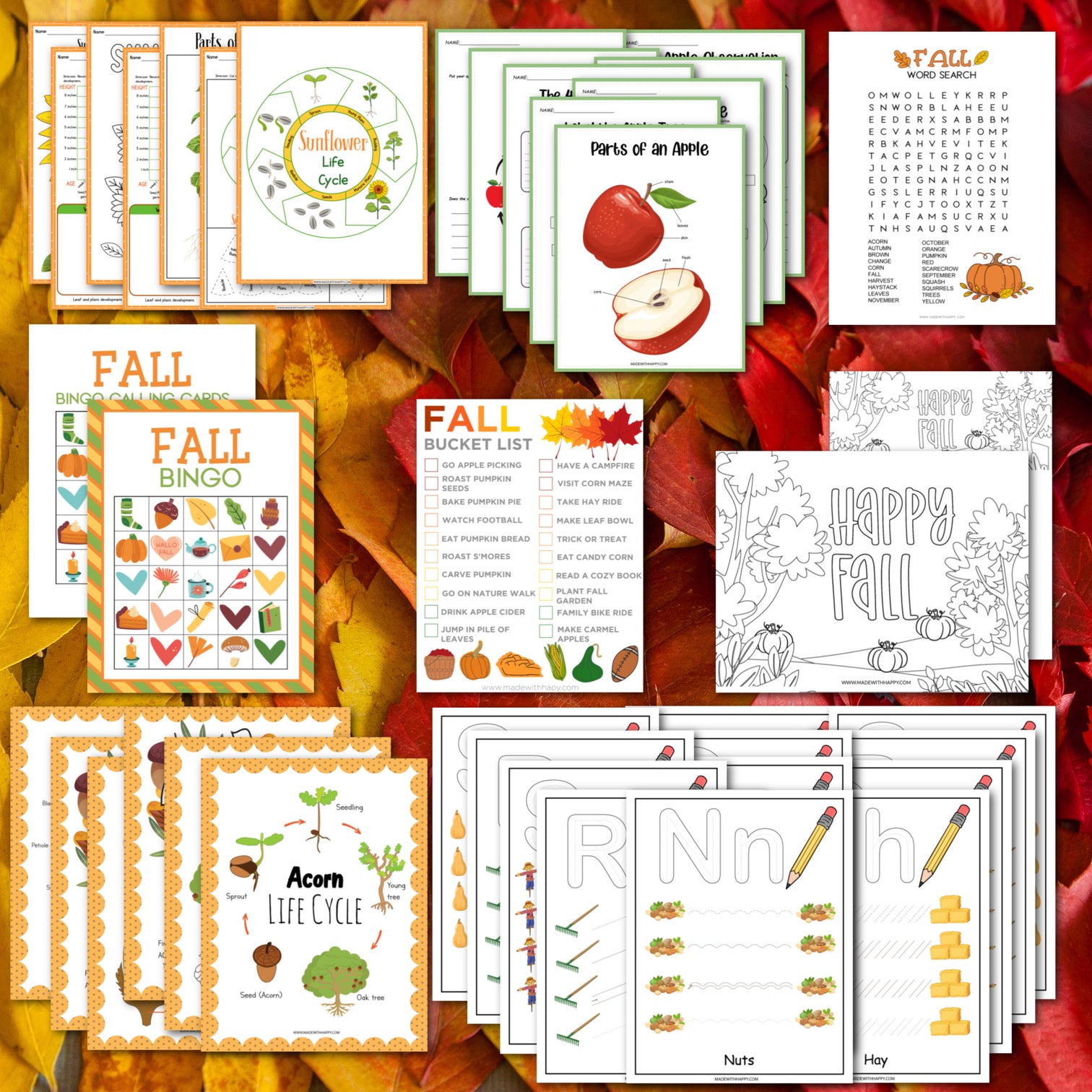 Fall Saveable Fall Printable Bundle – madewithhappy