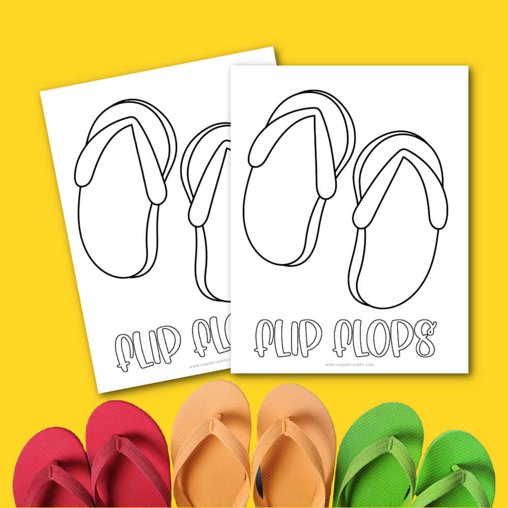 Flip Flop Coloring Page – madewithhappy