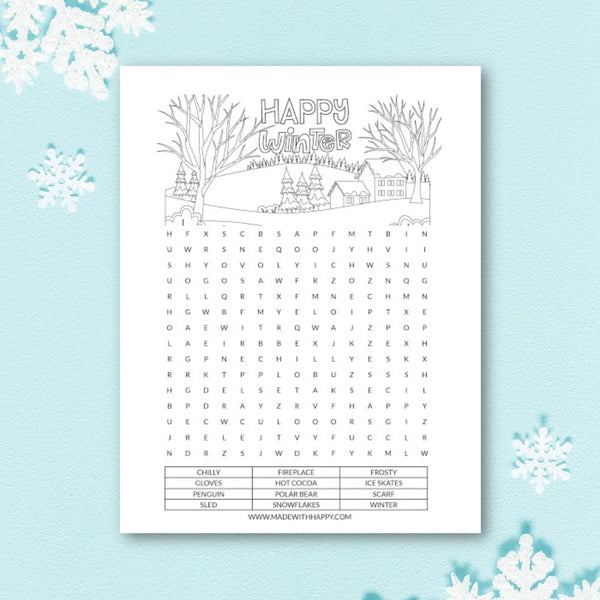 Happy Winter Coloring Pages