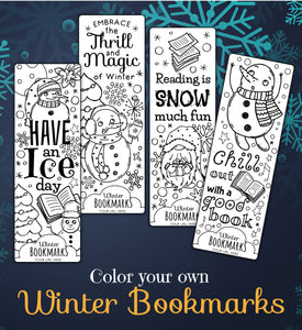 Winter Bookmarks To Color