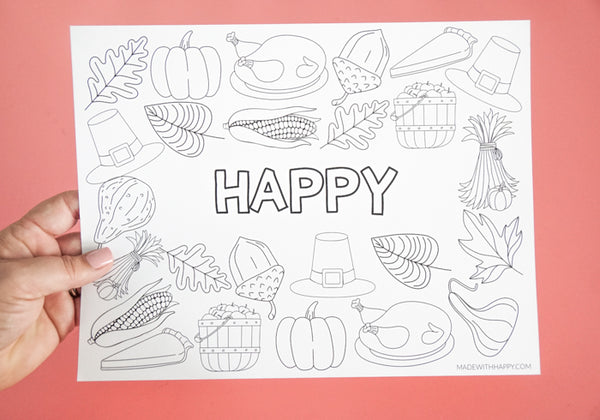 Thanksgiving Printable Placemats