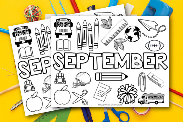 September Coloring Page