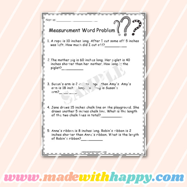 Measurement Worksheets