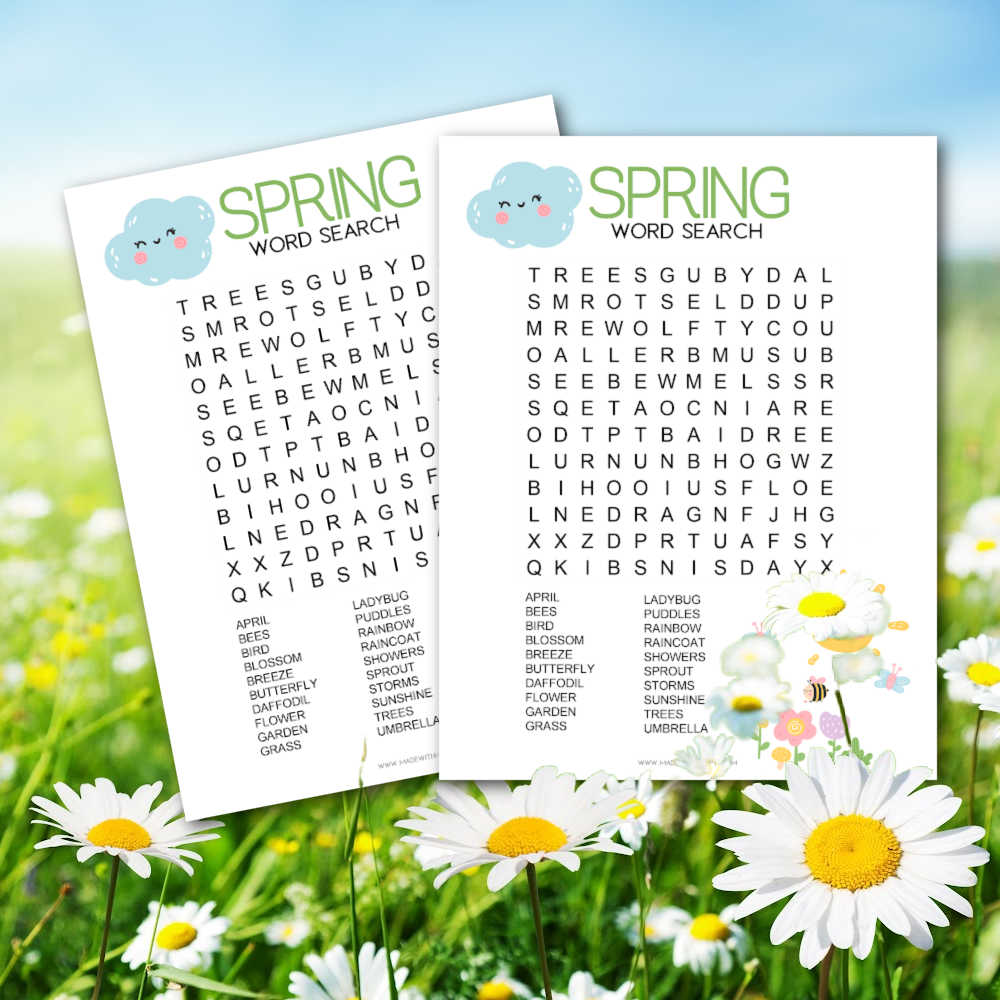Word Finder Spring Spring Word Search – madewithhappy