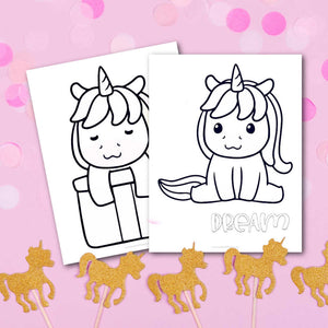 Cute Baby Unicorn Coloring Pages