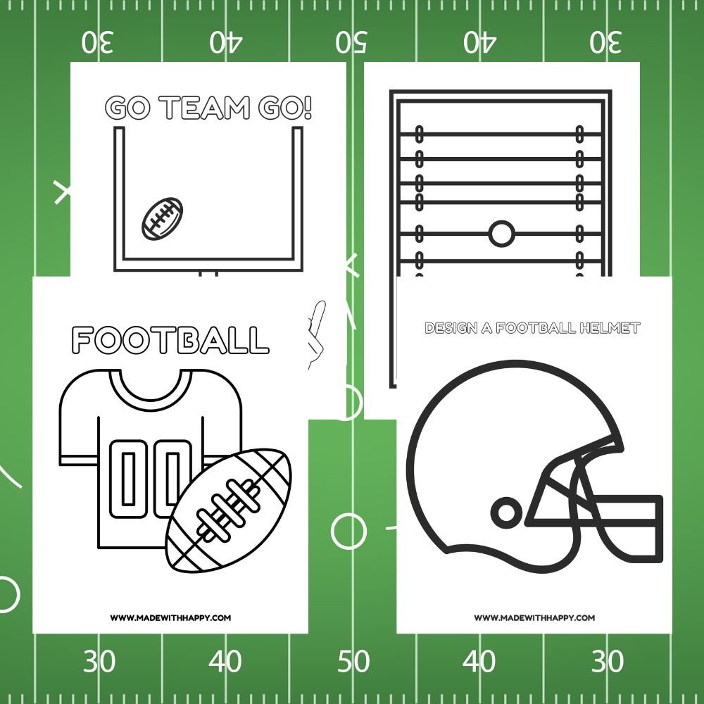Football Coloring Sheets