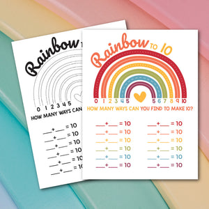 Rainbow Making Ten Worksheets