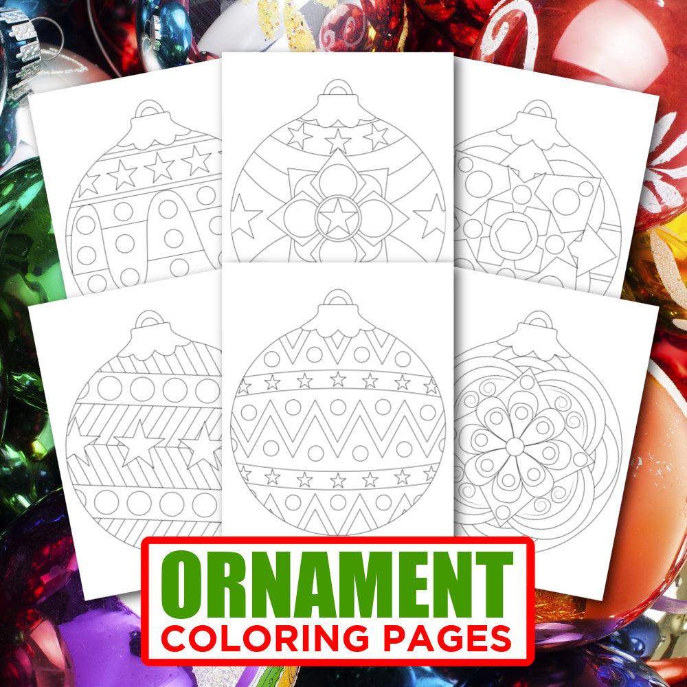 Christmas Ornaments Coloring Sheets